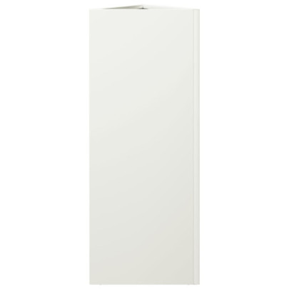 Jardiniere Grădină Triunghi - 2 bucăți Alb - Oțel Rezistent