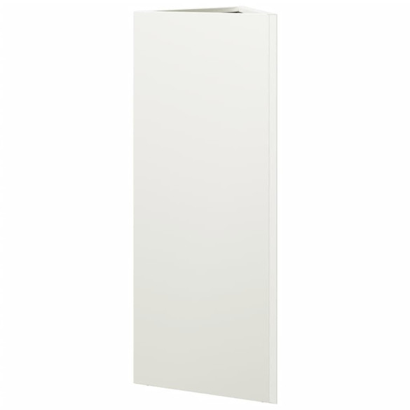 Jardiniere Grădină Triunghi - 2 bucăți Alb - Oțel Rezistent