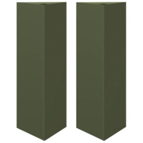 Jardiniere Grădină Oțel Triunghi - 2 bucăți - Verde 2