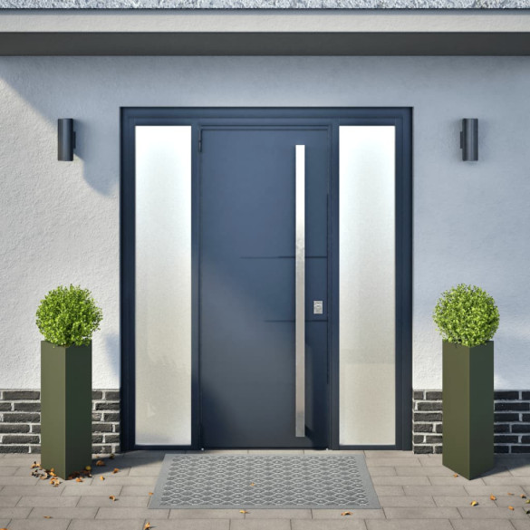 Jardiniere Grădină Oțel Triunghi - 2 bucăți - Verde