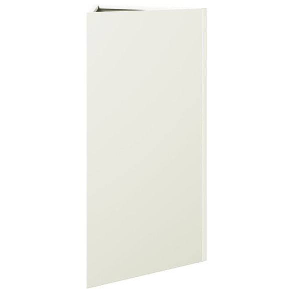 Jardinieră Grădină Triunghiulară Albă - Oțel | Livrare Gratuită