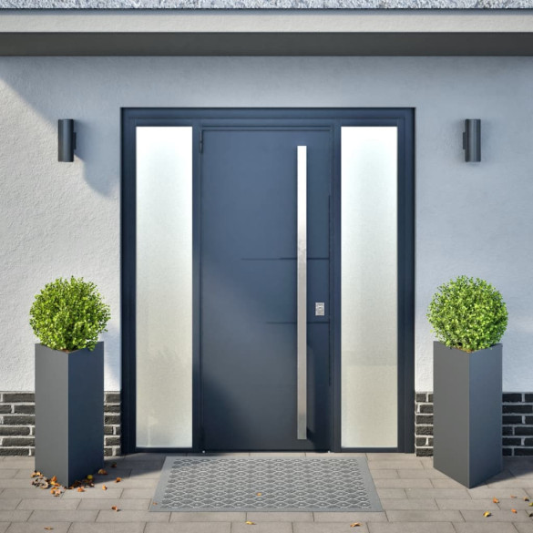 Jardiniere Grădină Oțel Triunghi - 2 Bucăți Antracit