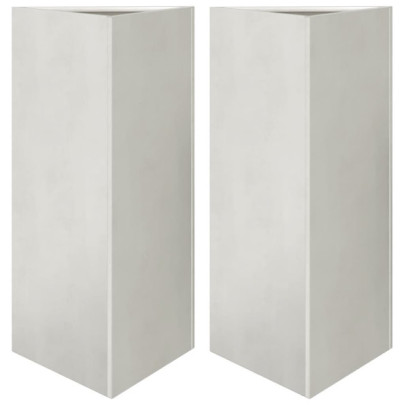 Jardiniere Grădină Oțel Inoxidabil Triunghi - 2 bucăți