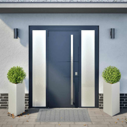 Jardiniere Grădină Oțel Inoxidabil Triunghi - 2 bucăți