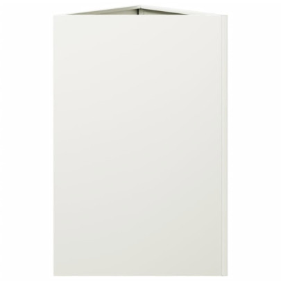 Jardiniere Grădină Triunghi - 2 bucăți - Alb - Oțel Rezistent