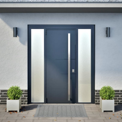 Jardiniere Grădină Oțel Inoxidabil 30x30 cm - Set 2 Bucăți