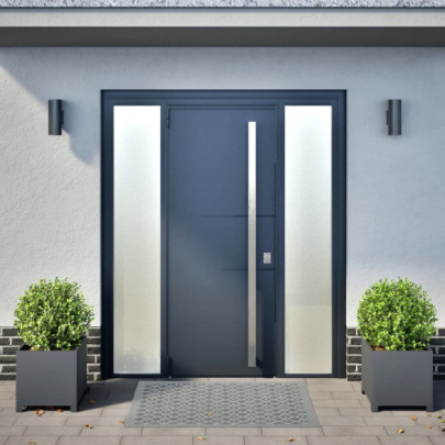 Jardiniere Grădină Oțel Antracit - Set 2 Bucăți - 40x40x40 cm