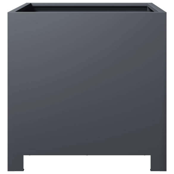 Jardiniere Grădină Oțel Antracit - Set 2 Bucăți - 40x40x40 cm