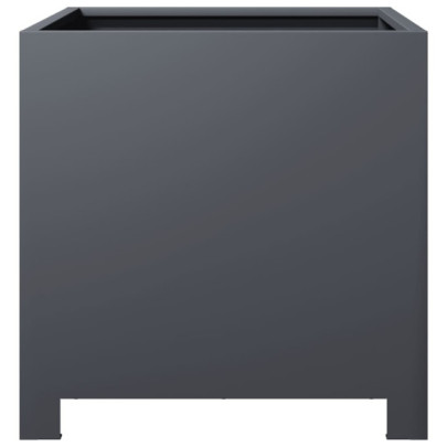 Jardiniere Grădină Oțel Antracit - Set 2 Bucăți - 40x40x40 cm