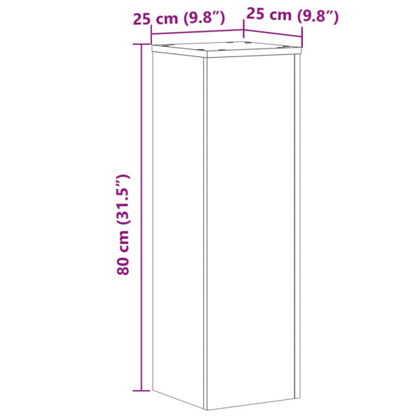 Suporturi Plante Lemn Alb - 2 buc., 80cm - Livrare Gratuită Suporturi Plante Lemn Alb - 2 buc., 80cm - Livrare Gratuită