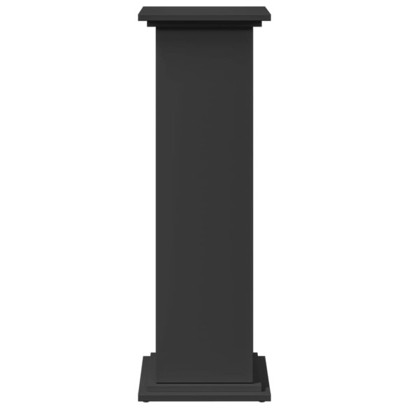 Suport prezentare cu depozitare negru 90cm - lemn prelucrat