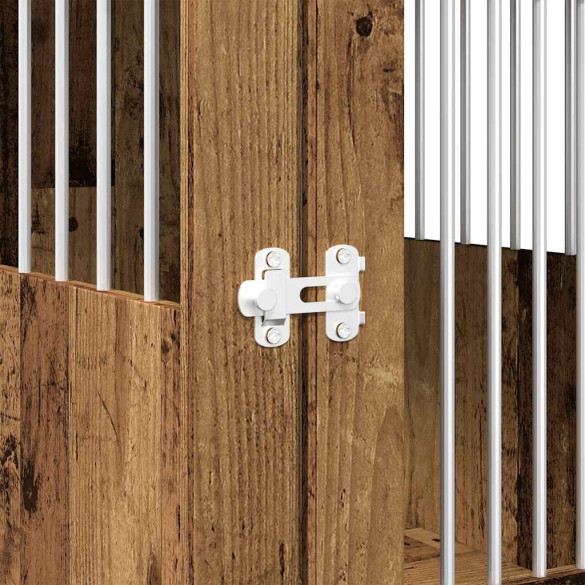 Cușcă Masă pentru Câini - Lemn Vechi 45x62x59cm