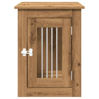 Cușcă Câini Stejar - Ladă Masă Capăt - Livrare Gratuită