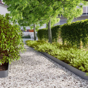 Borduri Gazon Oțel Antracit 50 buc - Livrare Gratuită