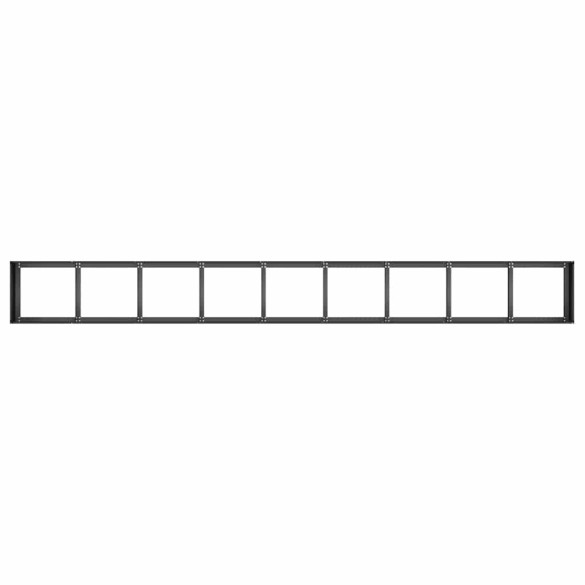 Jardinier Oțel Laminat Negru - 360x40x40 cm | Livrare Gratuită