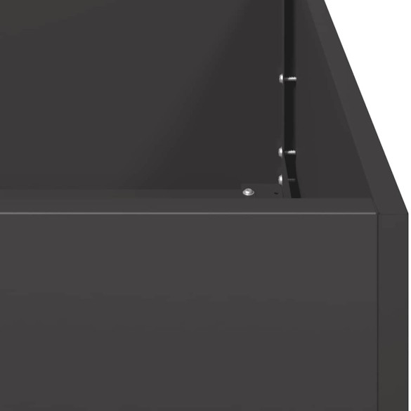 Jardinier Oțel Laminat Negru - 360x40x40 cm | Livrare Gratuită