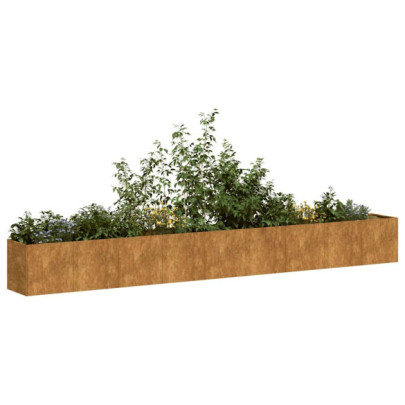 Jardinieră Rusty Oțel Rezistent 360x40x40 cm - Livrare Gratuită