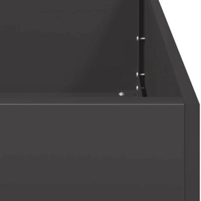 Jardinier Oțel Negru 40x40x80 cm - Livrare Gratuită