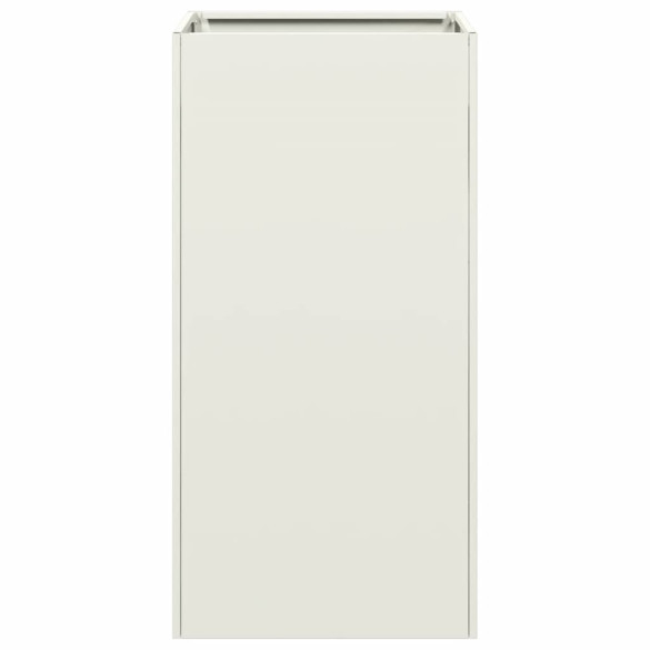 Jardinieră Albă Oțel 40x40x80 cm - Livrare Gratuită