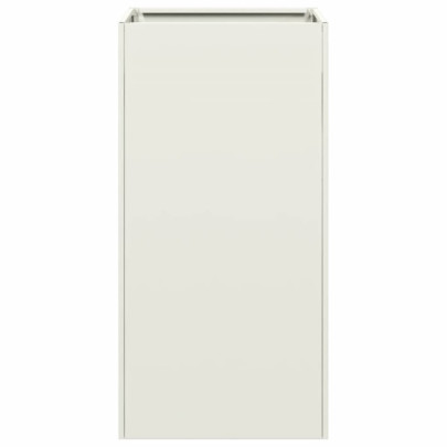 Jardinieră Albă Oțel 40x40x80 cm - Livrare Gratuită