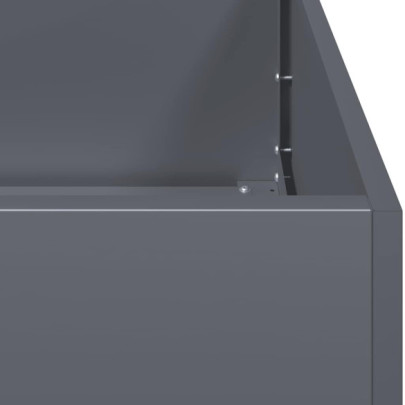 Jardinieră Antracit Oțel Laminat 40x40x80 cm - Livrare Gratuită