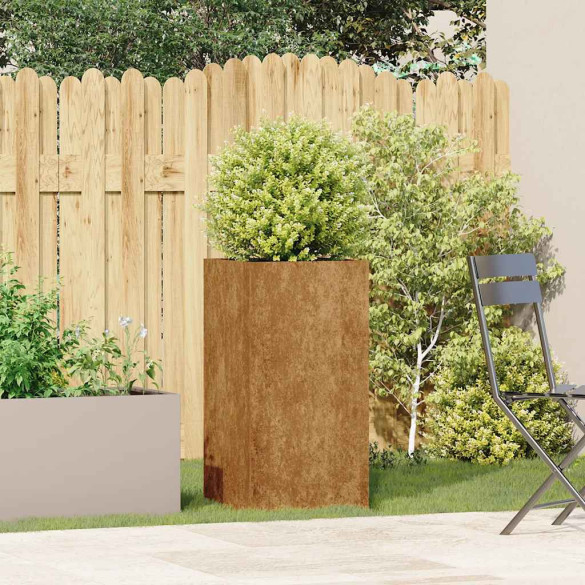 Jardinieră Rusty Oțel 40x40x80 cm - Livrare Gratuită