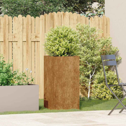 Jardinieră Rusty Oțel 40x40x80 cm - Livrare Gratuită