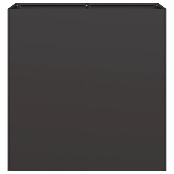 Jardinier Oțel Negru 80x40x80 cm - Livrare Gratuită