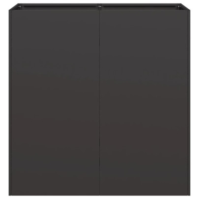 Jardinier Oțel Negru 80x40x80 cm - Livrare Gratuită