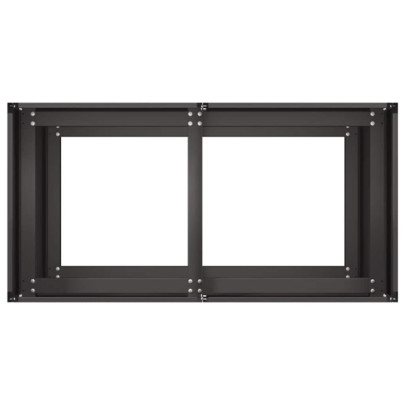 Jardinier Oțel Negru 80x40x80 cm - Livrare Gratuită