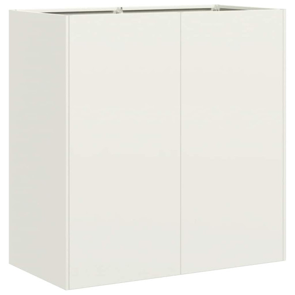 Jardinieră Albă Oțel 80x40x80 cm - Livrare Gratuită