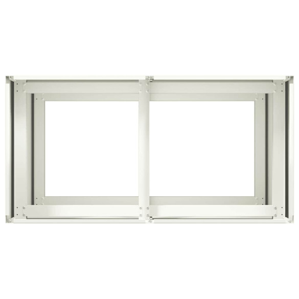 Jardinieră Albă Oțel 80x40x80 cm - Livrare Gratuită