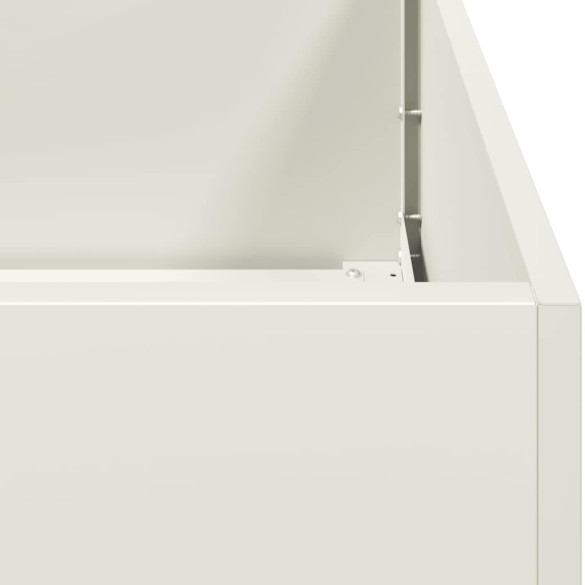 Jardinieră Albă Oțel 80x40x80 cm - Livrare Gratuită