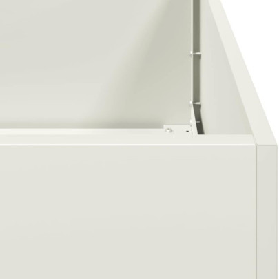 Jardinieră Albă Oțel 80x40x80 cm - Livrare Gratuită