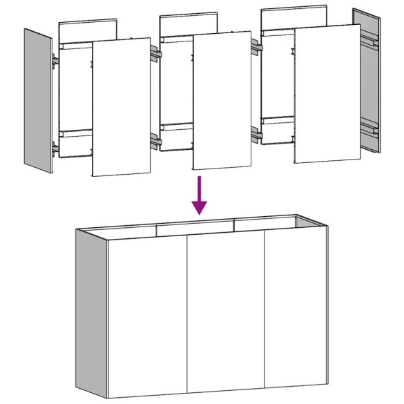 Jardinieră Oțel Galvanizat 120x40x80 cm - Livrare Gratuită