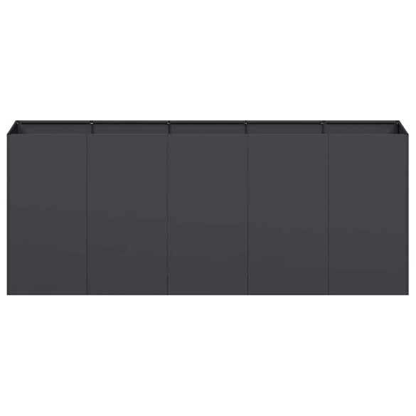 Jardinier Oțel Negru 200x40x80 cm | Livrare Gratuită