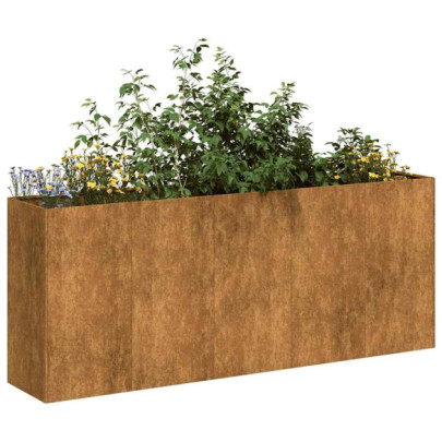 Jardinieră Rusty Oțel 200x40x80 cm - Livrare Gratuită