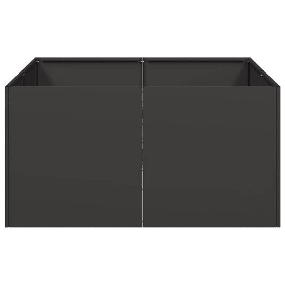 Jardinier Oțel Negru 80x80x40 cm - Livrare Gratuită