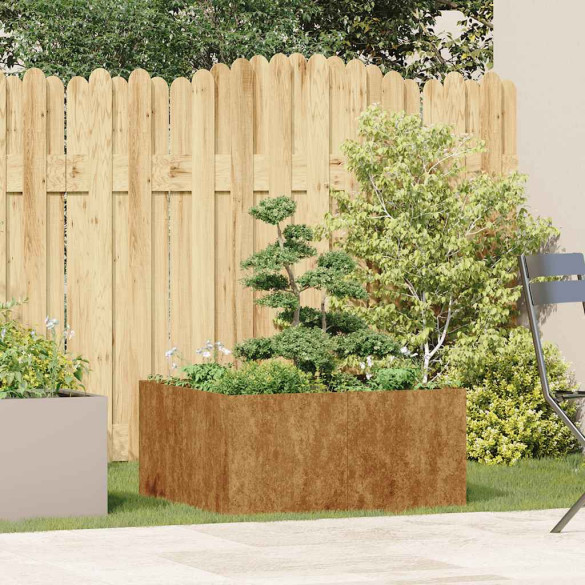 Jardinieră Rusty Oțel 80x80x40 cm - Livrare Gratuită