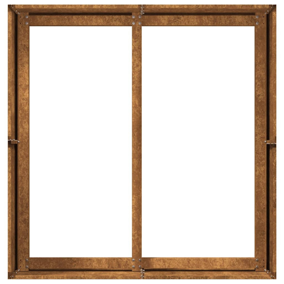 Jardinieră Rusty Oțel 80x80x40 cm - Livrare Gratuită