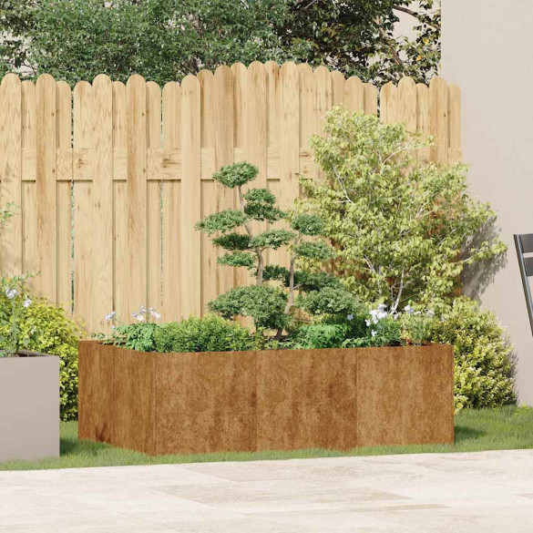 Jardinieră Rusty Oțel 120x80x40 cm - Livrare Gratuită