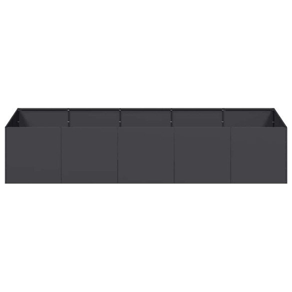 Jardinieră Oțel Negru 200x80x40 cm - Livrare Gratuită