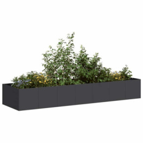 Jardinieră Oțel Negru 280x80x40 cm - Livrare Gratuită