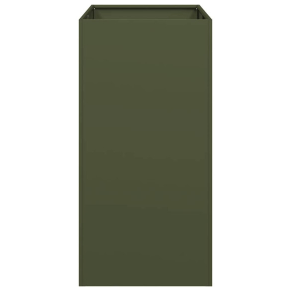 Jardinieră Verde Măsline Oțel 40x80x80 cm - Livrare Gratuită