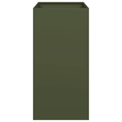 Jardinieră Verde Măsline Oțel 40x80x80 cm - Livrare Gratuită