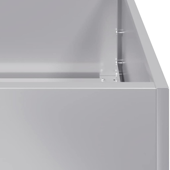 Jardinieră Oțel Galvanizat 100x100x30 cm - Livrare Gratuită