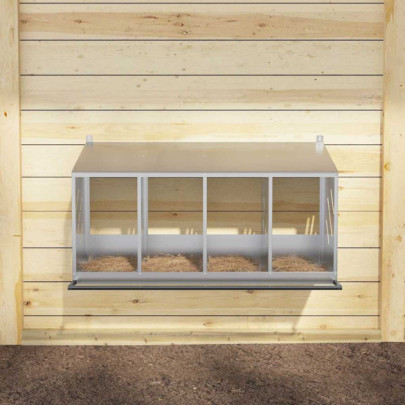 Cutie Cuibar Pui 4 Compartimente Galvanizat | Livrare Gratuita