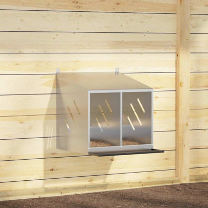 Cutie Pui Metalică 2 Compartimente | Livrare Gratuită