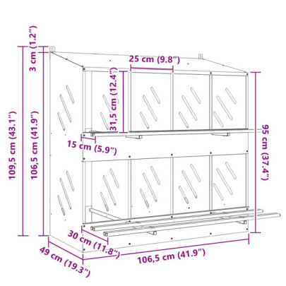 Cutie Pui Metal Galvanizat 8 Compartimente | Livrare Gratuita