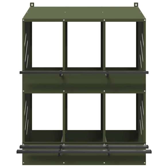 Cutie Pui Metal 6 Compartimente Verde Măsline | Livrare Gratuită